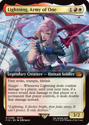 Lightning, Army of One  (FIN-498) - [FINAL FANTASY]: (Extended Art) - Trinity Hobby