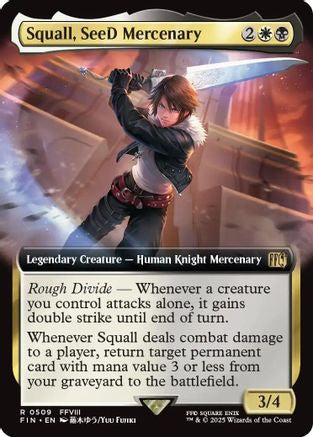 Squall, SeeD Mercenary  [Foil]  (FIN-509) - [FINAL FANTASY]: (Extended Art) - Trinity Hobby