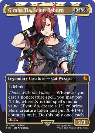 G'raha Tia, Scion Reborn (Borderless)  [Foil]  (FIC-203) - [Commander: FINAL FANTASY] - Trinity Hobby