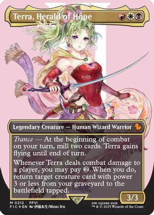 Terra, Herald of Hope (Borderless) (Surge Foil)  (FIC-212) - [Commander: FINAL FANTASY] - Trinity Hobby