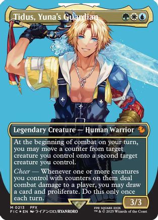 Tidus, Yuna's Guardian (Borderless) (Surge Foil)  (FIC-213) - [Commander: FINAL FANTASY] - Trinity Hobby