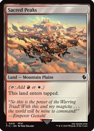 Sacred Peaks  (FIC-418) - [Commander: FINAL FANTASY] - Trinity Hobby