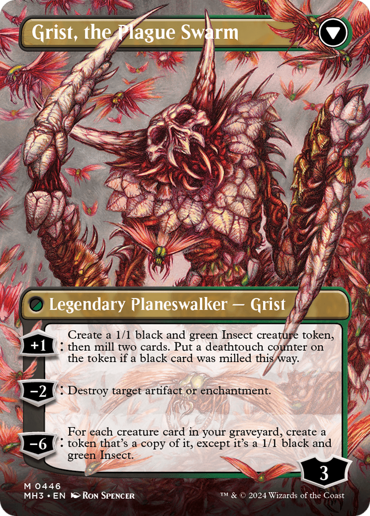 Grist, Voracious Larva // Grist, the Plague Swarm (Borderless) [Modern Horizons 3] - Trinity Hobby