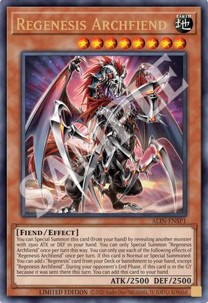 Regenesis Archfiend (ALIN-ENSP1) [ALIN-ENSP1] - Alliance Insight Limited - Ultra Rare - Trinity Hobby