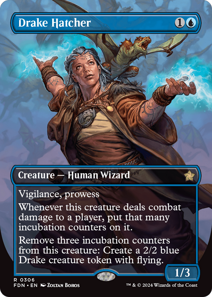 Drake Hatcher (Borderless) [Foundations] - Trinity Hobby