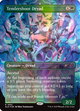 Tendershoot Dryad (Double Rainbow Foil) (SLD-1902) - [Secret Lair Drop Series] Foil - Trinity Hobby