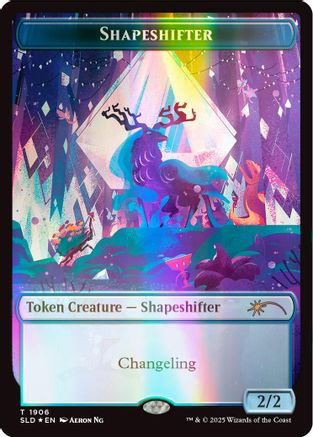 Shapeshifter Token (1906) (Double Rainbow Foil) (SLD-1906) - [Secret Lair Drop Series] Foil - Trinity Hobby