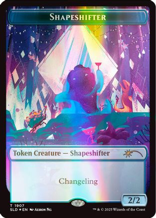 Shapeshifter Token (1907) (Double Rainbow Foil) (SLD-1907) - [Secret Lair Drop Series] Foil - Trinity Hobby