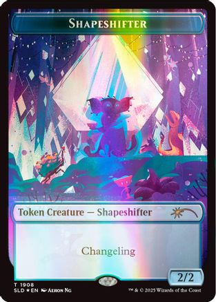 Shapeshifter Token (1908) (Double Rainbow Foil) (SLD-1908) - [Secret Lair Drop Series] Foil - Trinity Hobby