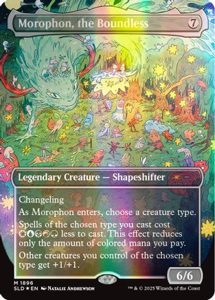 Morophon, the Boundless (Display Commander) - Thick Stock (Double Rainbow Foil) (SLD-1896) - [Secret Lair Drop Series] Foil - Trinity Hobby