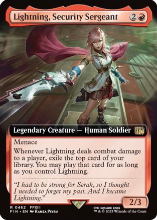 Lightning, Security Sergeant  (FIN-462) - [FINAL FANTASY]: (Extended Art) - Trinity Hobby