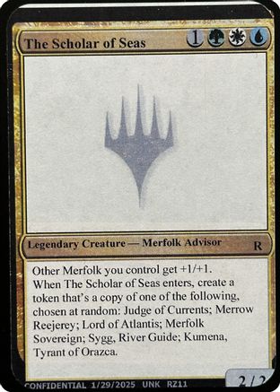 The Scholar of Seas (-) - [Un-Known Event Playtest Cards] - Trinity Hobby