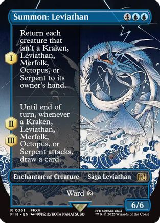 Summon: Leviathan  [Foil]  (FIN-361) - [FINAL FANTASY]: (enchantment) (Borderless) - Trinity Hobby