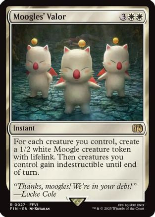 Moogles' Valor  [Foil]  (FIN-027) - [FINAL FANTASY] - Trinity Hobby