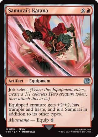 Samurai's Katana  [Foil]  (FIN-154) - [FINAL FANTASY] - Trinity Hobby