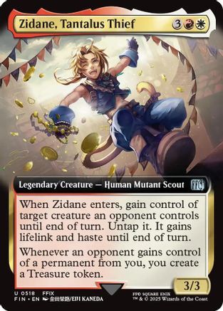 Zidane, Tantalus Thief  [Foil]  (FIN-518) - [FINAL FANTASY]: (Extended Art) - Trinity Hobby