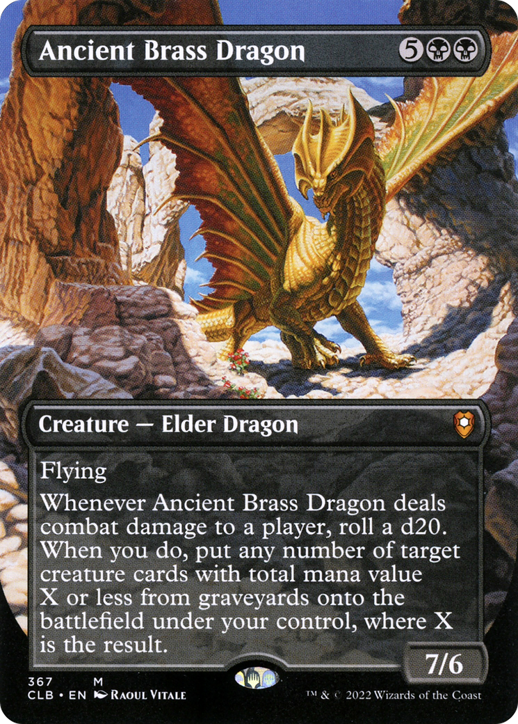 Ancient Brass Dragon (Borderless Alternate Art) [Commander Legends: Battle for Baldur's Gate] - Trinity Hobby