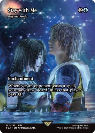 Rhystic Study  (FCA-031) - [FINAL FANTASY: Through the Ages] / Stay with Me: (enchantment) (Borderless) - Trinity Hobby