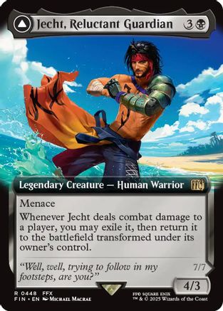 Jecht, Reluctant Guardian // Braska's Final Aeon  (FIN-448) - [FINAL FANTASY]: (enchantment, Extended Art) - Trinity Hobby