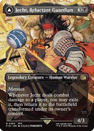 Jecht, Reluctant Guardian // Braska's Final Aeon  (FIN-363) - [FINAL FANTASY]: (enchantment) (Borderless) - Trinity Hobby