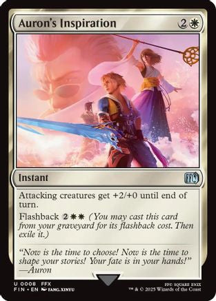 Auron's Inspiration  [Foil]  (FIN-008) - [FINAL FANTASY] - Trinity Hobby