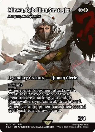 Mangara, the Diplomat  (FCA-025) - [FINAL FANTASY: Through the Ages] / Minwu, Rebellion Strategist (Borderless) - Trinity Hobby