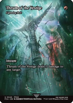 Lightning Bolt  [Foil]  (FCA-040) - [FINAL FANTASY: Through the Ages] / Thrum of the Vestige (Borderless) - Trinity Hobby