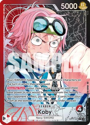Koby (001) (Alternate Art) (OP11-001) - [A Fist of Divine Speed] Foil - Trinity Hobby