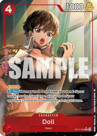 Doll (Alternate Art) (OP11-008) - [A Fist of Divine Speed] Foil - Trinity Hobby