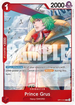 Prince Grus (OP11-013) - [A Fist of Divine Speed] Foil - Trinity Hobby