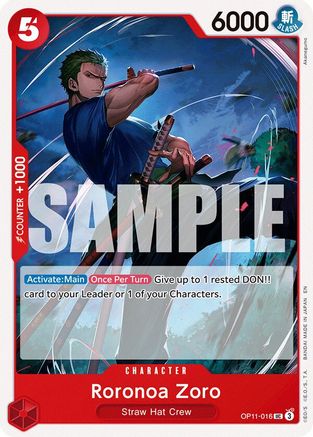 Roronoa Zoro (OP11-016) - [A Fist of Divine Speed] - Trinity Hobby