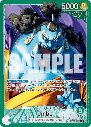 Jinbe (021) (Alternate Art) (OP11-021) - [A Fist of Divine Speed] Foil - Trinity Hobby
