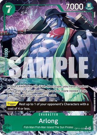 Arlong (Alternate Art) (OP11-023) - [A Fist of Divine Speed] Foil - Trinity Hobby