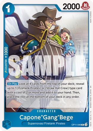 Capone"Gang"Bege (048) (OP11-048) - [A Fist of Divine Speed] Foil - Trinity Hobby