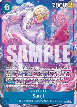 Sanji (Alternate Art) (OP11-051) - [A Fist of Divine Speed] Foil - Trinity Hobby