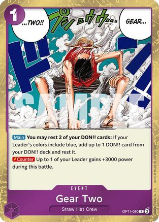 Gear Two (OP11-080) - [A Fist of Divine Speed] Foil - Trinity Hobby