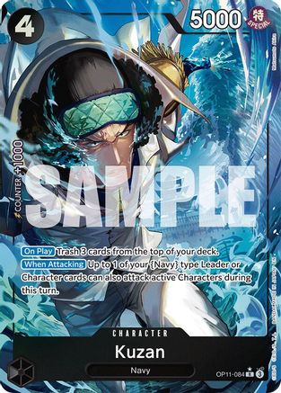 Kuzan (Alternate Art) (OP11-084) - [A Fist of Divine Speed] Foil - Trinity Hobby
