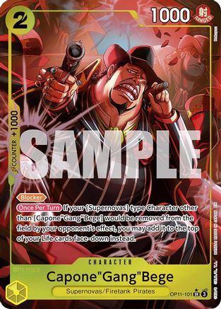 Capone"Gang"Bege (101) (Alternate Art) (OP11-101) - [A Fist of Divine Speed] Foil - Trinity Hobby