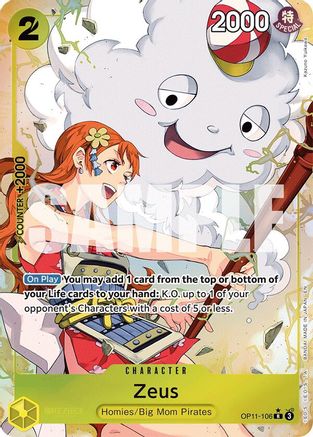 Zeus (Alternate Art) (OP11-106) - [A Fist of Divine Speed] Foil - Trinity Hobby