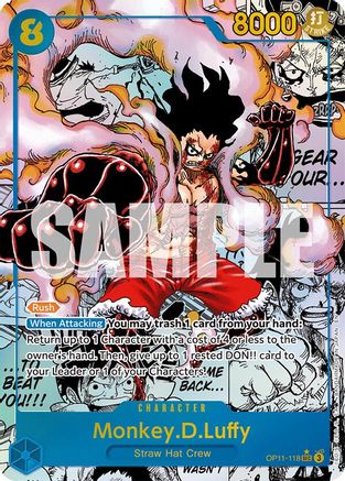 Monkey.D.Luffy (118) (Manga) (OP11-118) - [A Fist of Divine Speed] Foil - Trinity Hobby