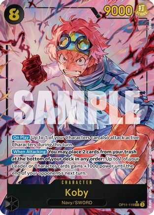 Koby (119) (Alternate Art) (OP11-119) - [A Fist of Divine Speed] Foil - Trinity Hobby