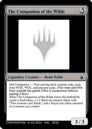 The Companion of the Wilds (-) - [Un-Known Event Playtest Cards] - Trinity Hobby