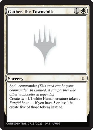 Gather, the Townsfolk (-) - [Un-Known Event Playtest Cards] - Trinity Hobby