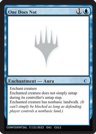 One Does Not (-) - [Un-Known Event Playtest Cards] - Trinity Hobby