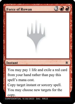 Force of Rowan (-) - [Un-Known Event Playtest Cards] - Trinity Hobby