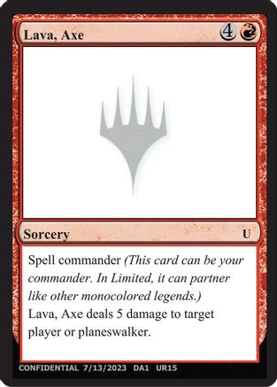 Lava, Axe (-) - [Un-Known Event Playtest Cards] - Trinity Hobby