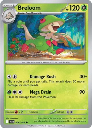 Breloom  - (006) Reverse Holofoil [SV10 Destined Rivals] - Trinity Hobby