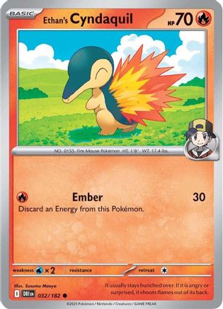 Ethan's Cyndaquil  - (032) Reverse Holofoil [SV10 Destined Rivals] - Trinity Hobby