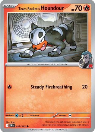 Team Rocket's Houndour  - (037) Reverse Holofoil [SV10 Destined Rivals] - Trinity Hobby