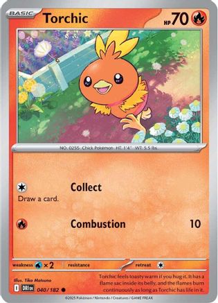 Torchic  - (040) Reverse Holofoil [SV10 Destined Rivals] - Trinity Hobby